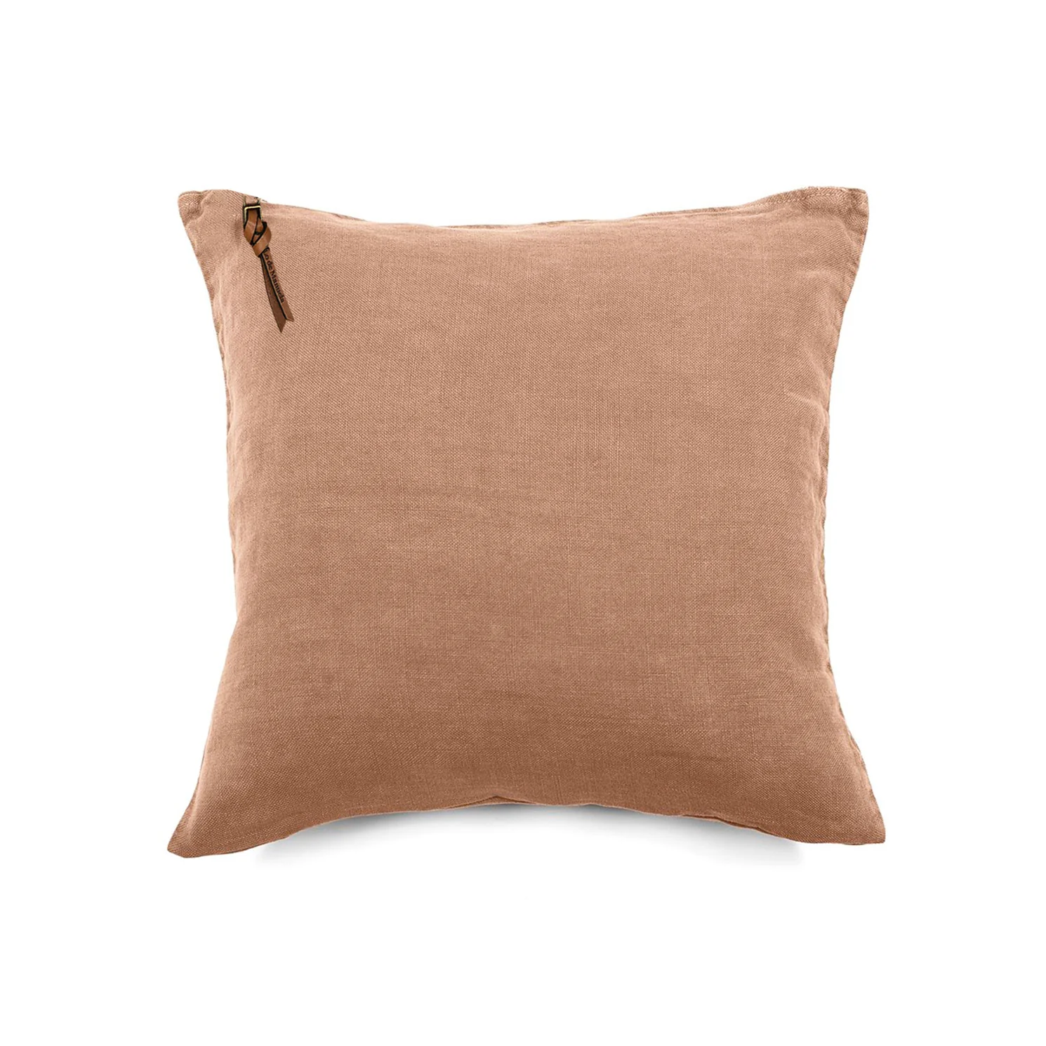 Funda De Cojín · Puro Lino Lavado · Camel Oscuro