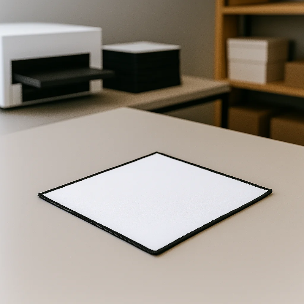 8” x 8” MW Microfiber Quick Cloth with Black Border Dye Sublimation Blanks - Pack of 50 - Imagen 2