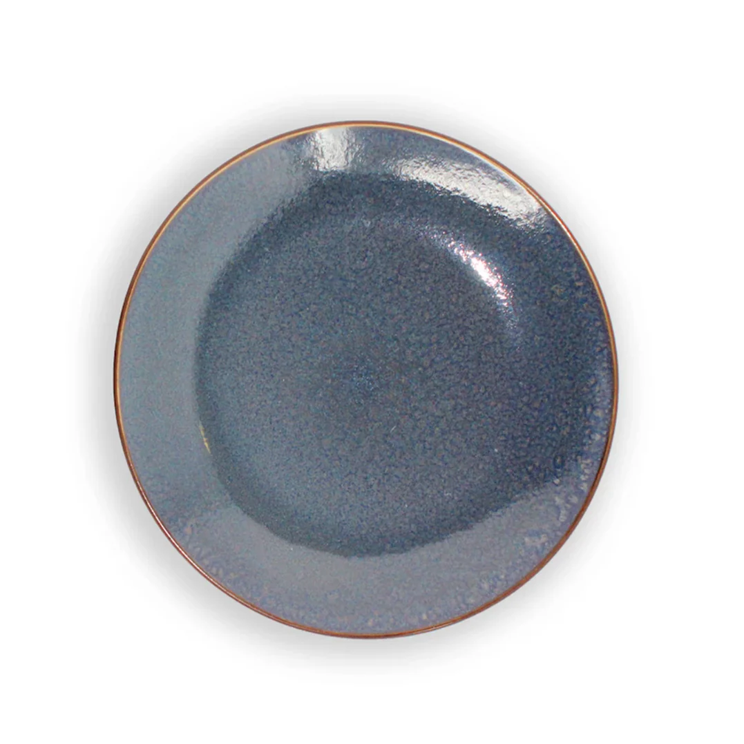 Plato postre · Grès · Índigo