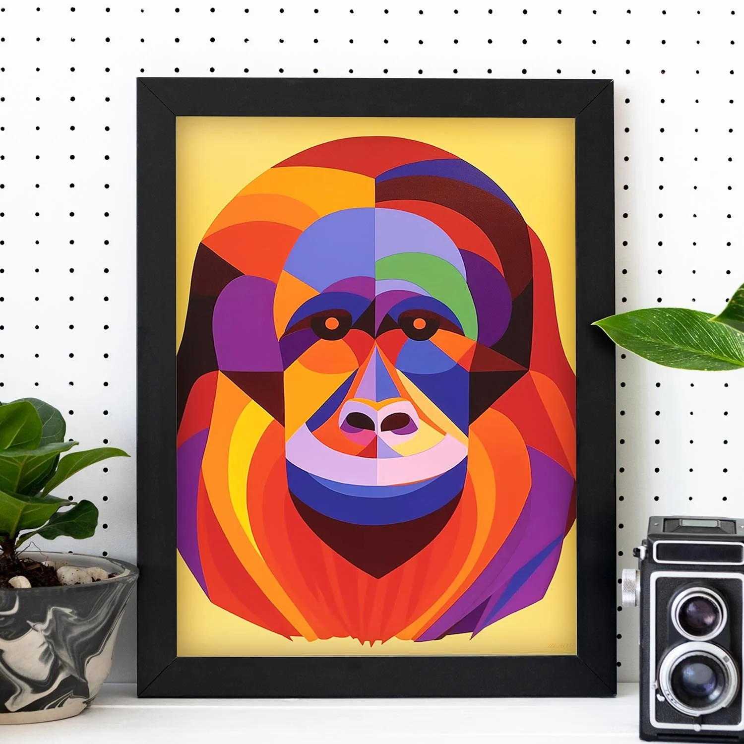 Cartel de Orangután Estilo Victor Vasarely - Imagen 6
